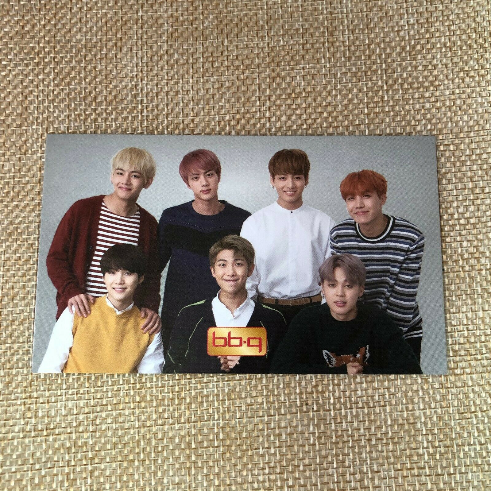 BTS  GROUP  #1  Bangtan Boys / BBQ Official PhotoCard  / New / +Shop gift