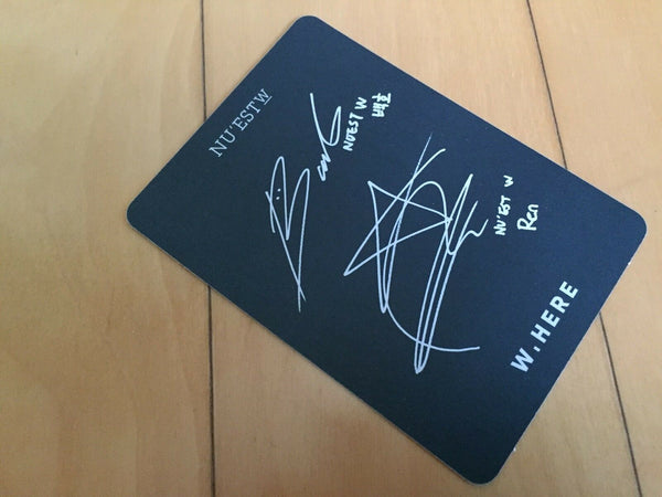Nuest Nu'est [ W.here Official Photocard REN BAEKHO] Album W Still Life Portrait