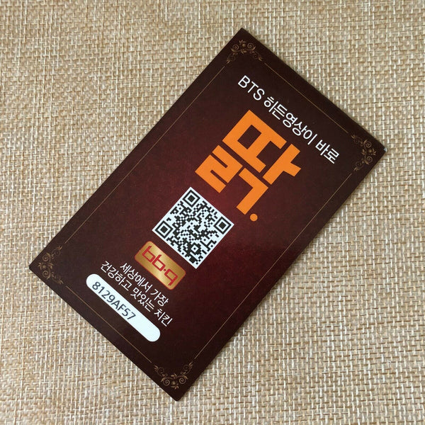 BTS  JIN  #1   Bangtan Boys / BBQ Official PhotoCard  / New / +Shop gift