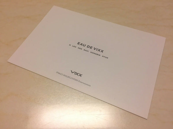 VIXX [EAU DE VIXX Official PostCard Black Ver Photocard #2] 3rd Album /New/+Gift