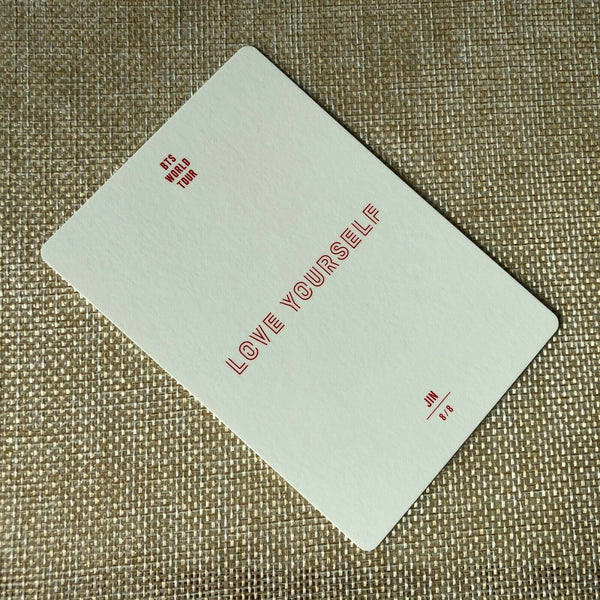 BTS JIN 8/8 [ Love Yourself World Tour Official Mini Photocard ] New /+Gift