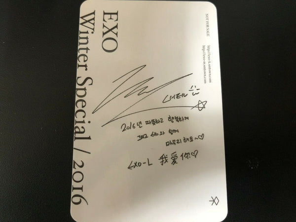 EXO CHEN #1 [ 2016 Winter Special For Life Official Photocard ] NEW,RARE /+Gift