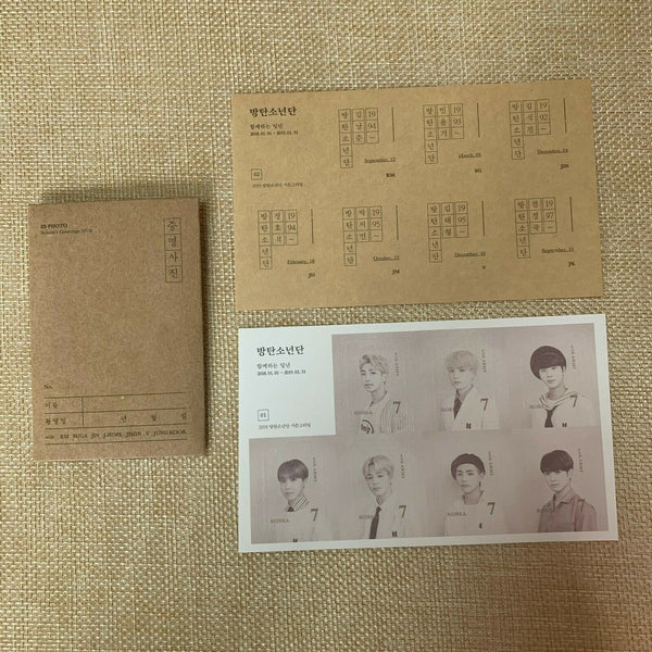 BTS [ 2018 Season's Greeting Official ID Photocard Set 7 PC ] /NEW, RARE / +GIFT