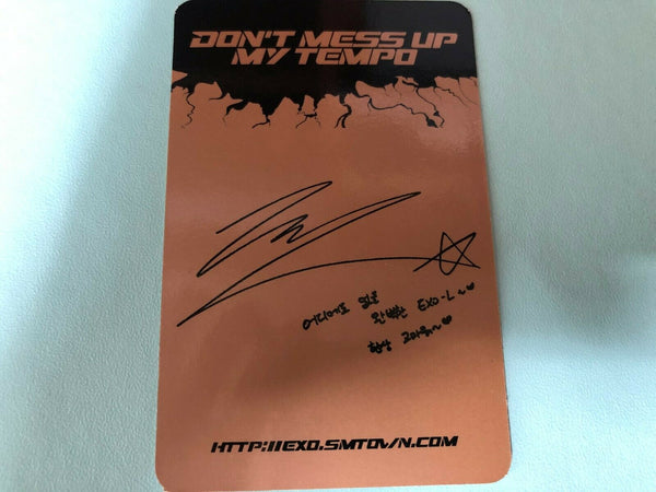 EXO CHEN  [ Don't mess up My Tempo Official Photocard ] 5th Album / NEW /+GFT