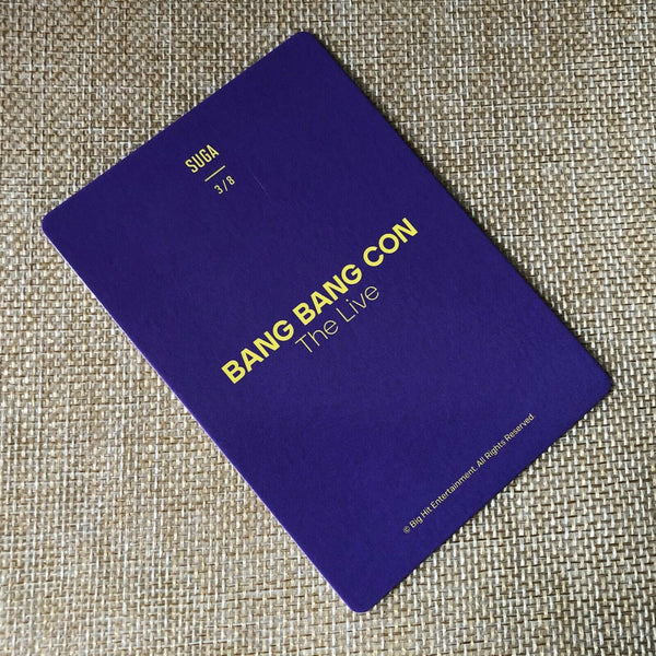 BTS  SUGA  3/8 [ BANG BANG CON The Live Official Mini Photocard ] New /+Gift