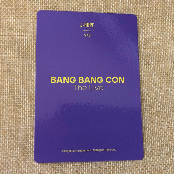 BTS  J-HOPE  5/8 [ BANG BANG CON The Live Official Mini Photocard ] New /+Gift