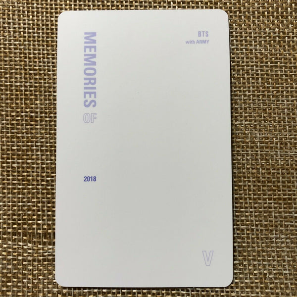 BTS V [ MEMORIES 2018 DVD Official Photocard ] / NEW, RARE / + Shop Gift