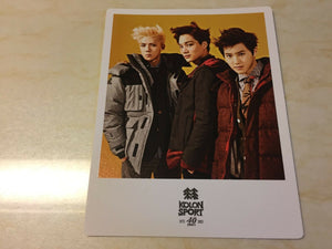 EXO Sehun KAI SUHO [ KOLON Sport Official Polaroid Photocard ] EXO K M /NEW/+GFT