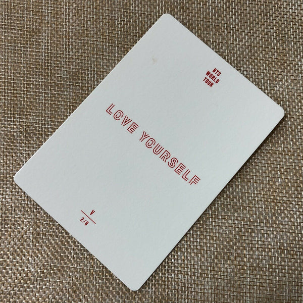 BTS V 2/8 [ Love Yourself World Tour Official Mini Photocard ] New / +Gift