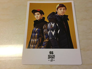 EXO SUHO Chanyeol [ KOLON Sport Official Polaroid Photocard ] EXO K M /NEW/+GFT