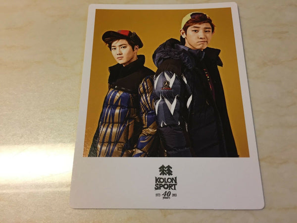 EXO SUHO Chanyeol [ KOLON Sport Official Polaroid Photocard ] EXO K M /NEW/+GFT