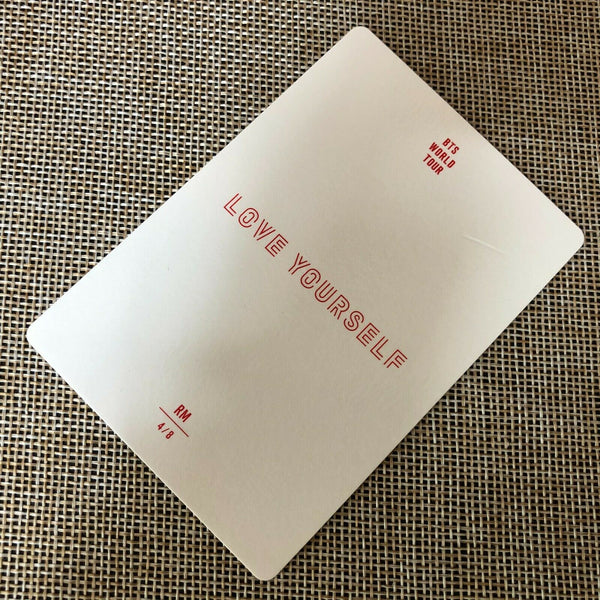 BTS RAP MONSTER 4/8 [ Love Yourself World Tour Official Mini Photocard ] New/+G