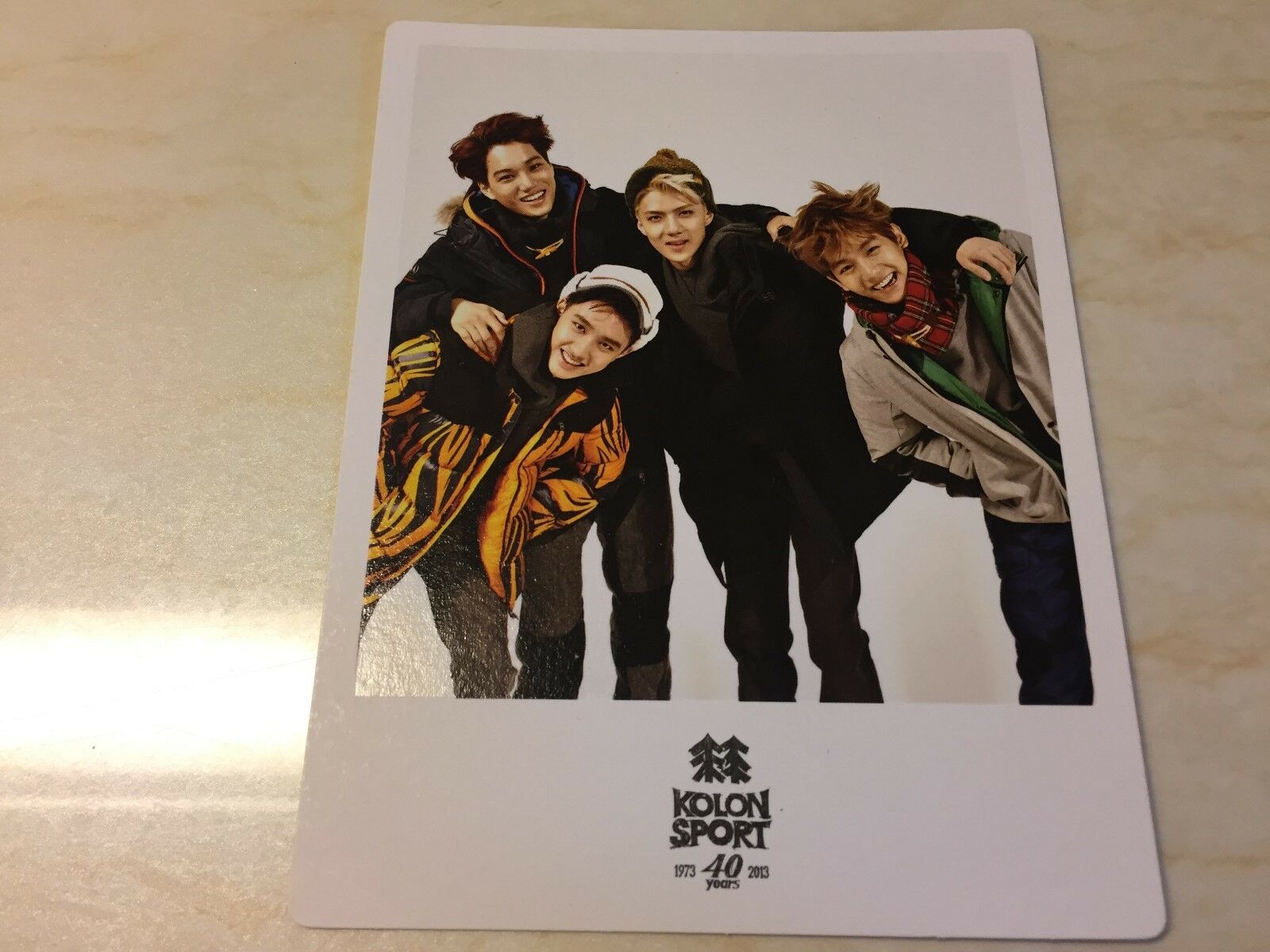 EXO GROUP #1 [ KOLON Sport Official Polaroid Photocard ] EXO K M / NEW / +Gift