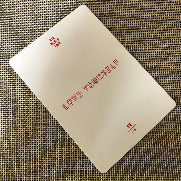 BTS RAP MONSTER 4/8 [ Love Yourself World Tour Official Mini Photocard ] New/+G