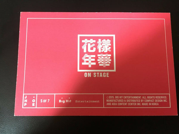 BTS J-HOPE 5/7 [ HYYH On Stage Japan Concert Official Mini Photocard ] New/+GFT