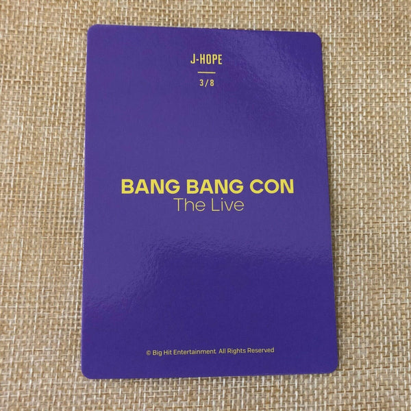 BTS  J-HOPE  3/8 [ BANG BANG CON The Live Official Mini Photocard ] New /+Gift