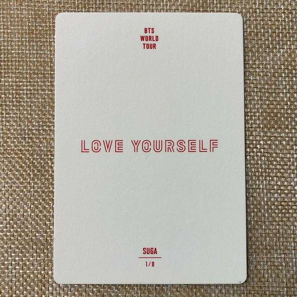 BTS SUGA 1/8 [ Love Yourself World Tour Official Mini Photocard ] New /+Gift