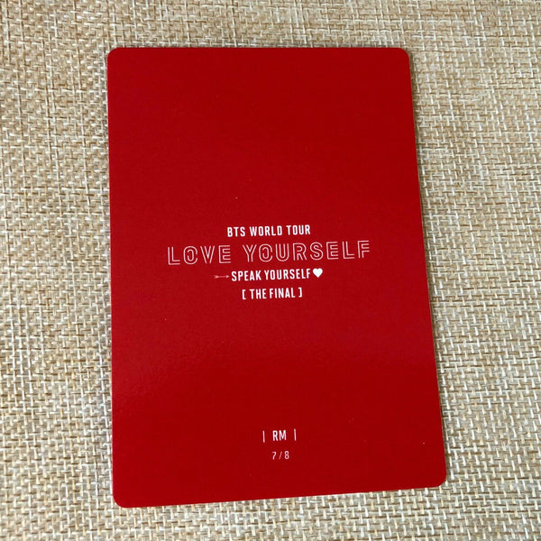 BTS RAP MONSTER 7/8 [ Speak Yourself The Final Official Mini Photocard ] /New/+G