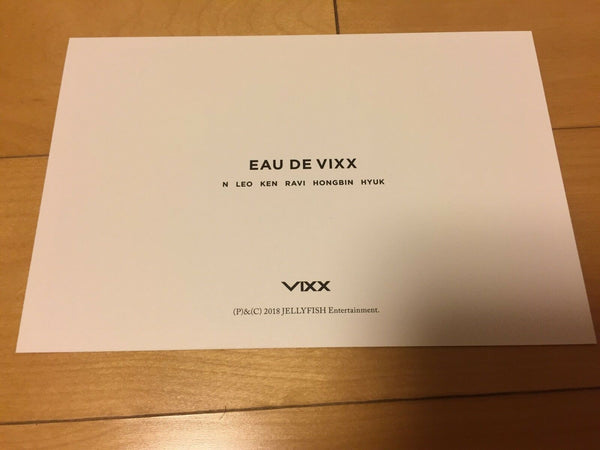 VIXX [EAU DE VIXX Official PostCard Black Ver Photocard #3] 3rd Album /New/+Gift