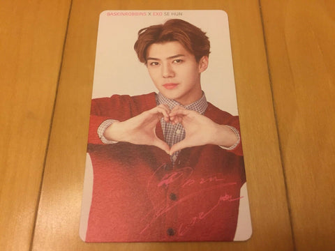EXO SEHUN [ Baskin Robbins Official Photocard Sehun ] EXO-K / NEW / +Shop Gift