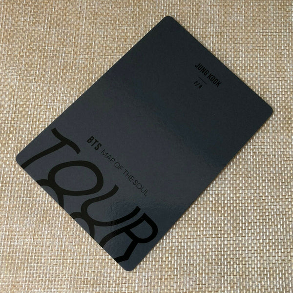 BTS JUNGKOOK 2/8 [ Map Of The Soul Tour Official Mini Photocard ] / New +G