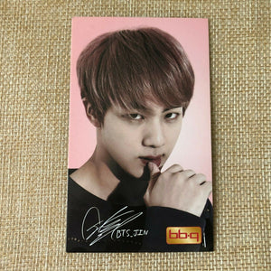 BTS  JIN  #1   Bangtan Boys / BBQ Official PhotoCard  / New / +Shop gift