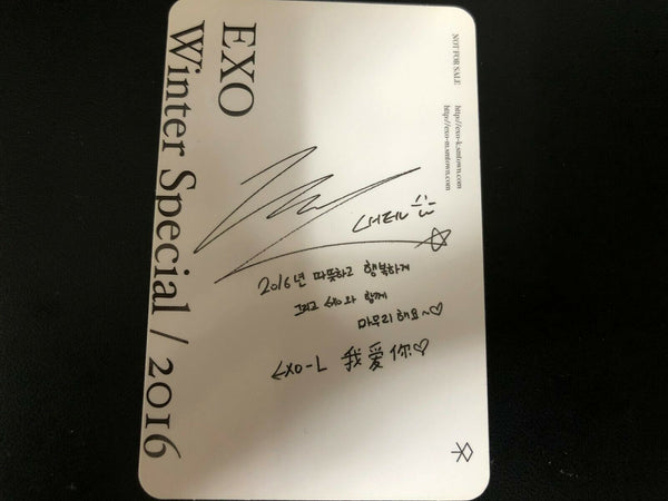 EXO CHEN #2 [ 2016 Winter Special For Life Official Photocard ] NEW,RARE /+Gift