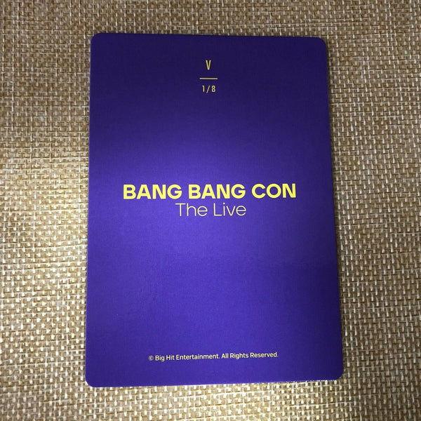 BTS V Taehyung 1/8 [ BANG BANG CON The Live Official Mini Photocard ] New /+GFT