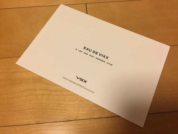 VIXX [EAU DE VIXX Official PostCard Black Ver Photocard #3] 3rd Album /New/+Gift