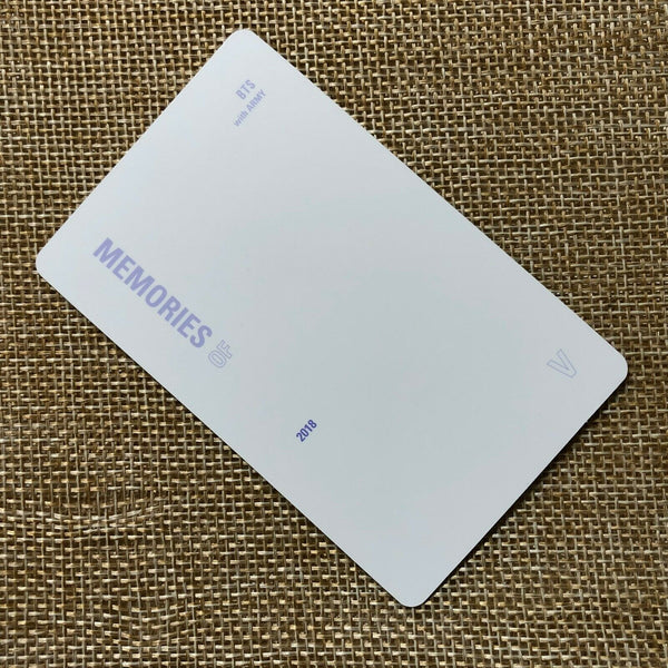 BTS V [ MEMORIES 2018 DVD Official Photocard ] / NEW, RARE / + Shop Gift