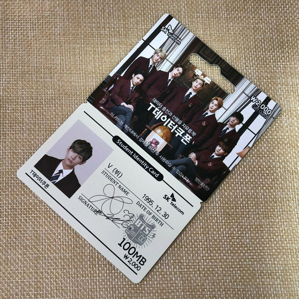 BTS V Taehyung [ SKT SK Telecom Official Data Coupon Card Photocard ] / New /+G