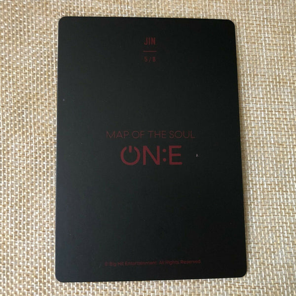 BTS JIN  5/8 [ Map of the Soul ON:E Official Mini Photocard ] ONE / New / +G