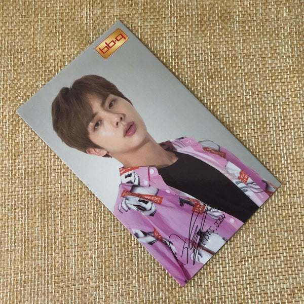 BTS  JIN  #2   Bangtan Boys / BBQ Official PhotoCard  / New / +Shop gift