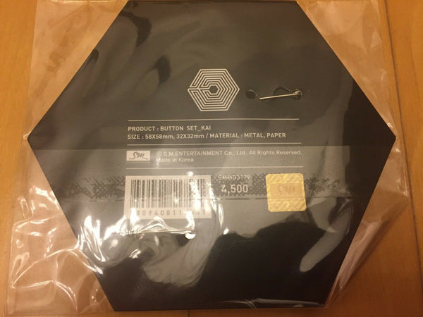 EXO KAI [ Overdose Official Button Set, 2 Buttons Kai ] SM GOODS / NEW / +Gift