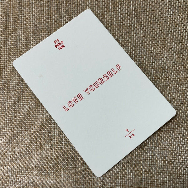 BTS V 2/8 [ Love Yourself World Tour Official Mini Photocard ] New / +Gift