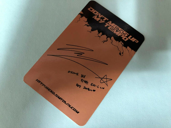 EXO CHEN  [ Don't mess up My Tempo Official Photocard ] 5th Album / NEW /+GFT